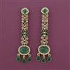 Indo Western Long Earring with Mehndi Plating