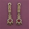 Indo Western Long Earring with Mehndi Plating
