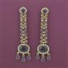 Indo Western Long Earring with Mehndi Plating