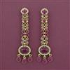 Indo Western Long Earring with Mehndi Plating
