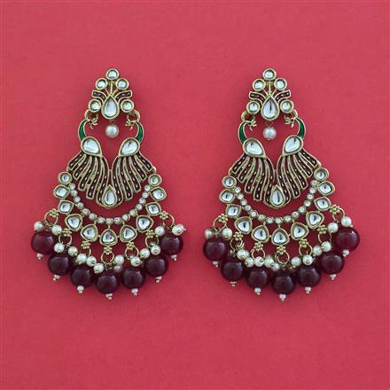Indo Western Birds Earring with Mehndi Plating