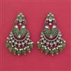 Indo Western Birds Earring with Mehndi Plating