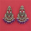 Indo Western Birds Earring with Mehndi Plating