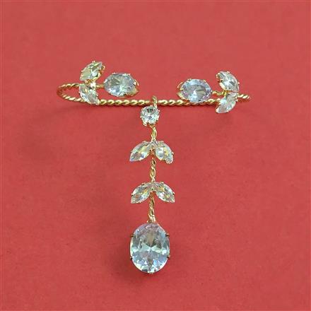 Indo Western Adjustable Ring with Rhodium Plating Gold Plating