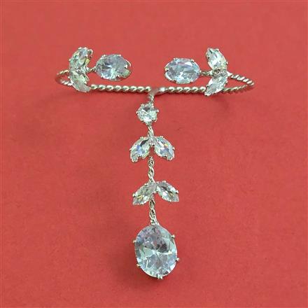 Indo Western Adjustable Ring with Rhodium Plating Gold Plating