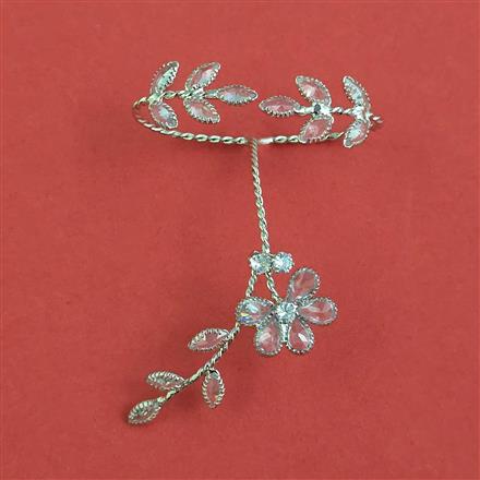 Indo Western Adjustable Ring with Rhodium Plating Gold Plating
