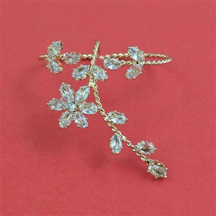 Indo Western Adjustable Ring with Rhodium Plating Gold Plating