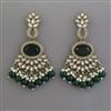Indo Western Pearl Earring with Mehndi Plating