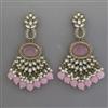 Indo Western Pearl Earring with Mehndi Plating