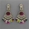 Indo Western Pearl Earring with Mehndi Plating