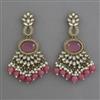 Indo Western Pearl Earring with Mehndi Plating