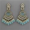 Indo Western Pearl Earring with Mehndi Plating