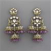 Indo Western Jhumki with Mehndi Plating
