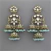 Indo Western Jhumki with Mehndi Plating