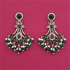 Indo Western Pearl Earring with Mehndi Plating