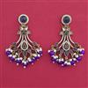 Indo Western Pearl Earring with Mehndi Plating