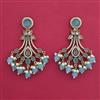 Indo Western Pearl Earring with Mehndi Plating