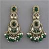 Indo Western Chand Earring with Mehndi Plating