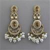 Indo Western Chand Earring with Mehndi Plating