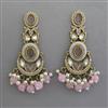 Indo Western Chand Earring with Mehndi Plating