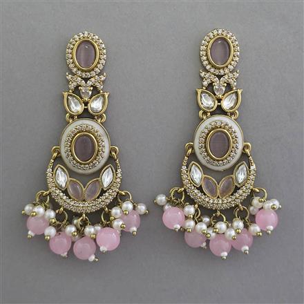 Indo Western Chand Earring with Mehndi Plating