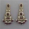 Indo Western Chand Earring with Mehndi Plating