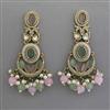 Indo Western Chand Earring with Mehndi Plating