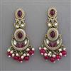 Indo Western Chand Earring with Mehndi Plating