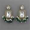 Indo Western Pearl Earring with Mehndi Plating