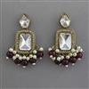 Indo Western Pearl Earring with Mehndi Plating
