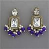 Indo Western Pearl Earring with Mehndi Plating