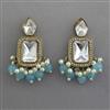 Indo Western Pearl Earring with Mehndi Plating
