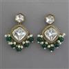 Indo Western Pearl Earring with Mehndi Plating