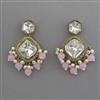 Indo Western Pearl Earring with Mehndi Plating