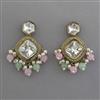 Indo Western Pearl Earring with Mehndi Plating
