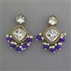 Indo Western Pearl Earring with Mehndi Plating