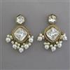 Indo Western Pearl Earring with Mehndi Plating