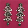 Indo Western Long Earring with Mehndi Plating