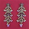 Indo Western Long Earring with Mehndi Plating
