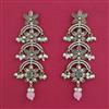 Indo Western Long Earring with Mehndi Plating
