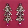 Indo Western Long Earring with Mehndi Plating