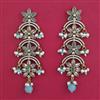 Indo Western Long Earring with Mehndi Plating