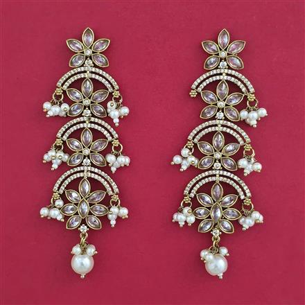 Indo Western Long Earring with Mehndi Plating