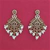 Indo Western Pearl Earring with Mehndi Plating