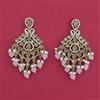 Indo Western Pearl Earring with Mehndi Plating