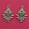 Indo Western Pearl Earring with Mehndi Plating