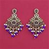 Indo Western Pearl Earring with Mehndi Plating
