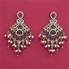Indo Western Pearl Earring with Mehndi Plating