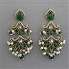 Indo Western Pearl Earring with Mehndi Plating