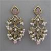 Indo Western Pearl Earring with Mehndi Plating